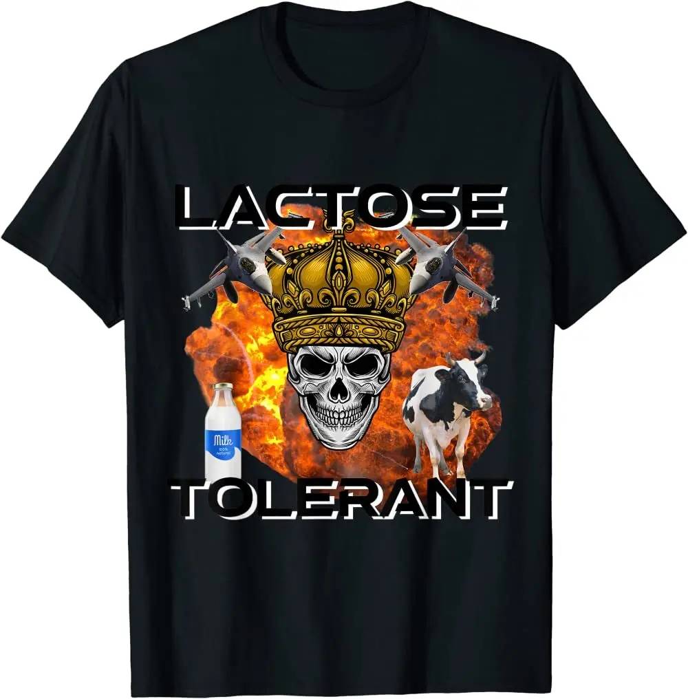 

NEW Limited Lactose Tolerant Funny Trendy Design Meme Unisex T-shirt USA S -XXL