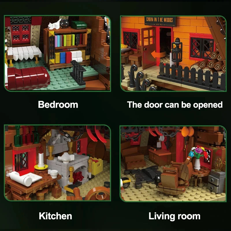 MOLD KING 16053 cabaña única en el bosque modelo de bloques de construcción conjunto Vintage ladrillos ensamblaje rompecabezas juguete regalo de Navidad para chico