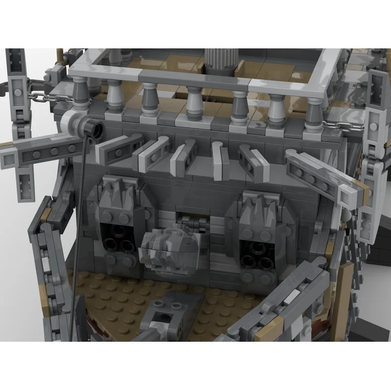 Ghost Pirate Galleon MOC Building Blocks 4071 Parts Tattered Sail Warship Scene DIY Brick Desktop Display Model