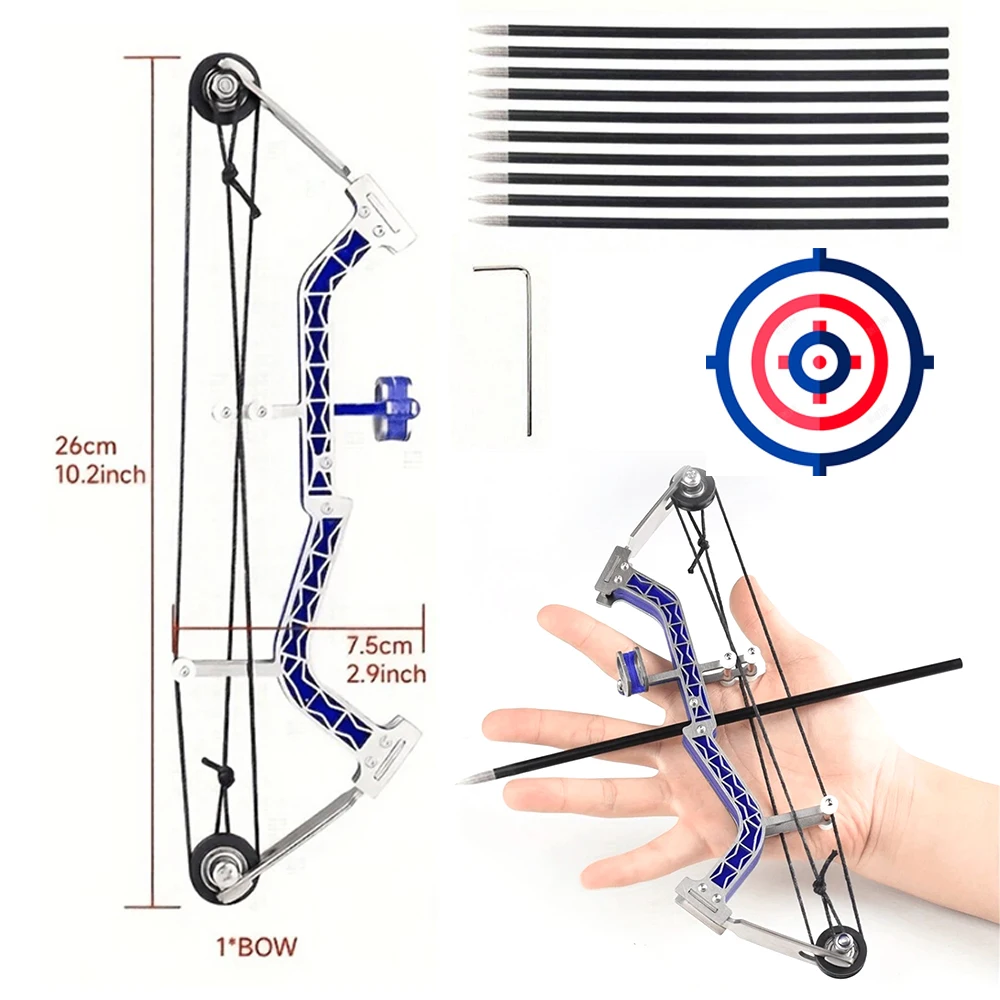 Mini Archery Compound Bow Stainless Steel 10 Arrows for Shooting Bows and Arrows Shooting Bows and Arrows Shooting Toys