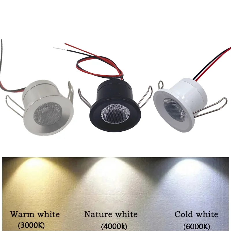 1W Mini światło punktowe IP65 12V kryty wodoodporny wysokotemperaturowy Sauna sufitowa lampa wpuszczana kuchnia prezentacja schody Focos Spot LED