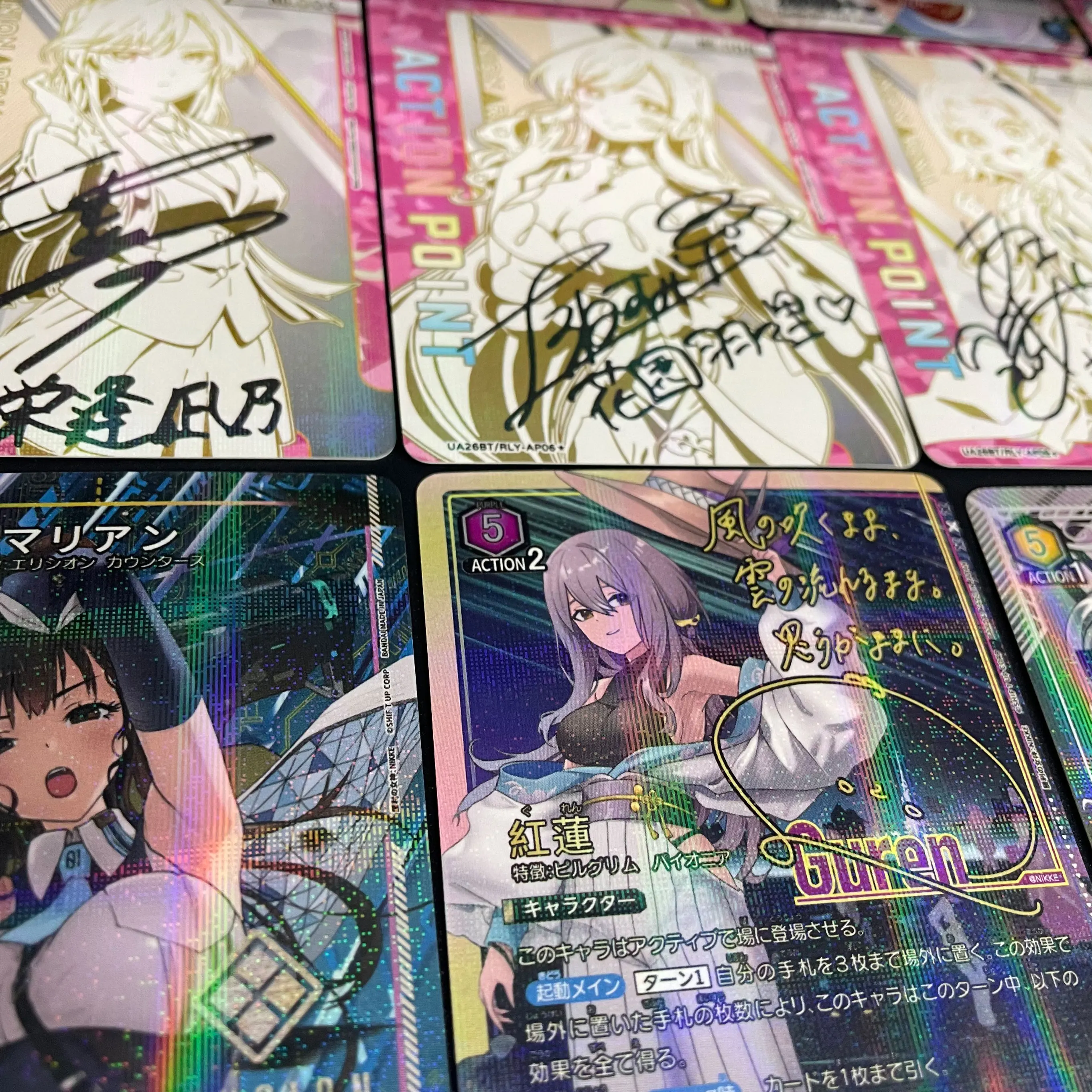 การ์ดโฮโลกราฟิกแบบทำเองสไตล์ผ้าพันแผล UA  ไอจิโกะ คุโรซากิ โอริฮิเมะ อิโนะอุเอะ อาสึนะ ซากิ ฮานาโซโนะ  คอลเลคชั่นการ์ดโฮโลสี