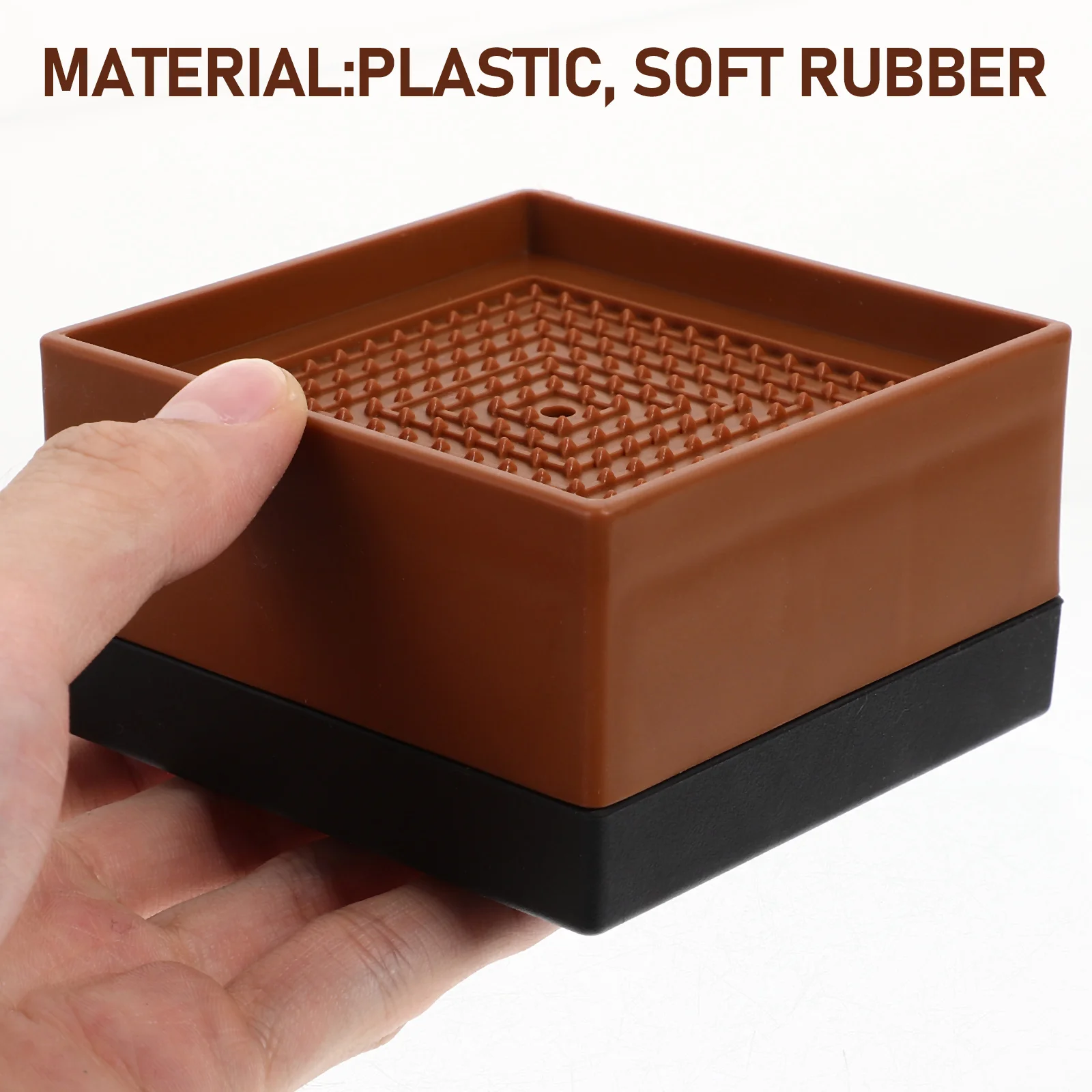 

4pcs Non Slip Furniture Pad Heavy Duty Bed Risers Table Chair Lifts Couch Blocks Desk Stabilizer Anti Scratch Protectors