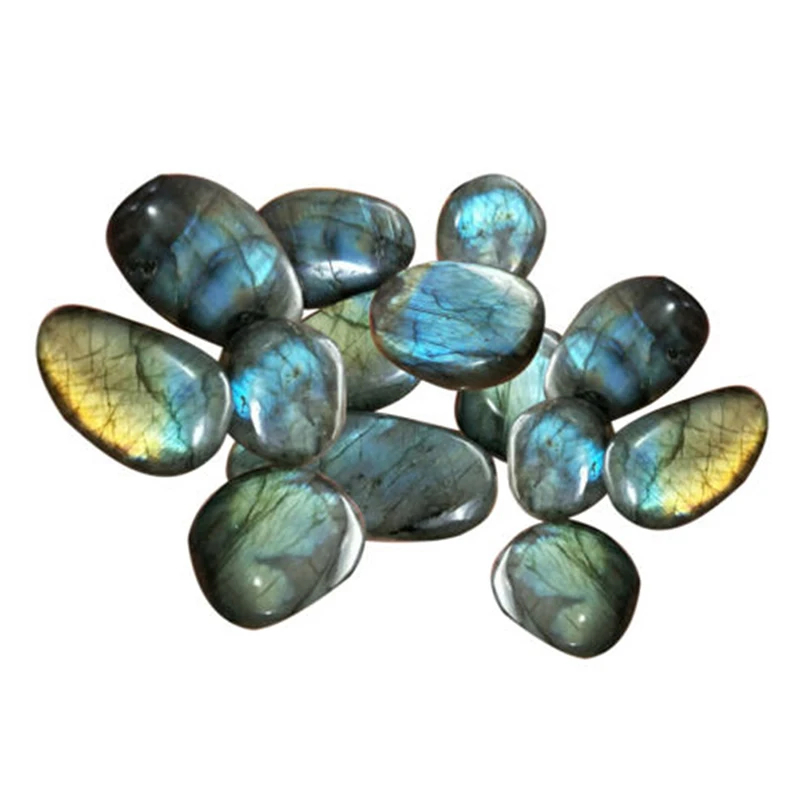 Natural Crystal Moonstone Raw Gemstone Ornament Polished Quartz Labradorite Handicraft Fish Tank Decorating Stone Healing Stone view 4