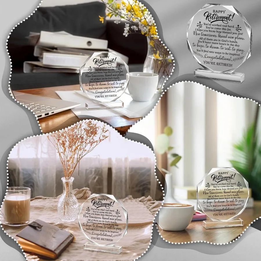 هدايا التقاعد السعيدة المكتلة للرجال، قد تكون فخورًا، تذكار وثقالة الورق، لوحة التقاعد، هدايا وداع ملهمة
