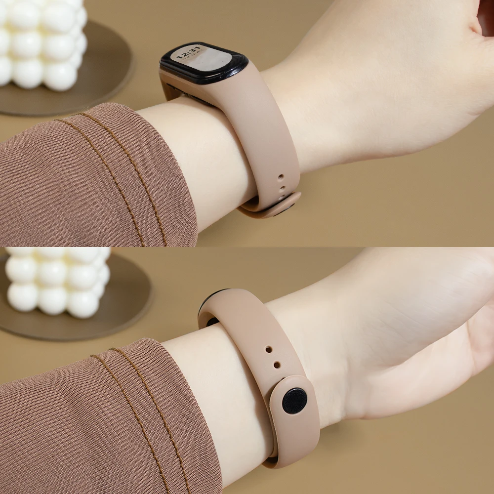 الأشرطة سيليكون ل Xiaomi Mi Band 7 سوار المعصم Miband 5 6 NFC الرياضة استبدال نبض كوريا mi الفرقة 7 6 4 5 3 الساعات #1