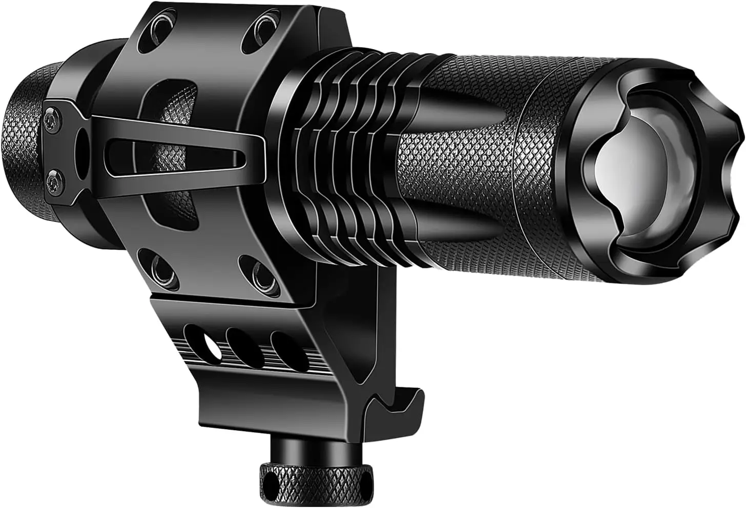 

Тактический фонарик, регулируемый, 350 ярдов, 1200 люмен, светодиодный фонарь со смещенным креплением для охоты на открытом воздухе