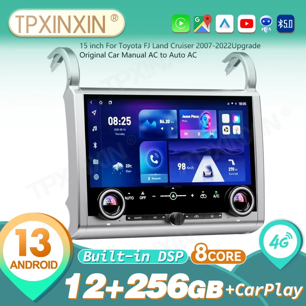 For Toyota Cruiser FJ 2007~2021 Android Auto Carplay Car Radio Automotive Multimedia Stereo Player GPS Navigation IPS Head Unit