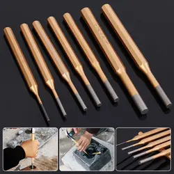 Cylinder Cylinder Drift Pin Durable Gold 3~10mm Punching Chisel Carbon Steel Cylinder Punch Fitter Industry