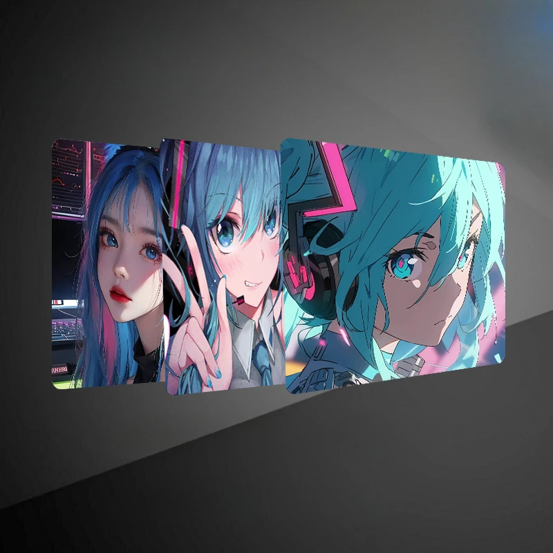 Resina dura superfície fina mouse pad personalizado anime fps gaming mouse pad 3mm e-sports teclado mouse acessório presentes asuka miku