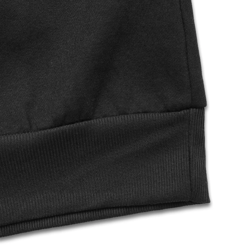 Women's Black Heart Pattern Embroidered Sweatshirt - Casual Loose Round Neck Long Sleeve Pullover Top