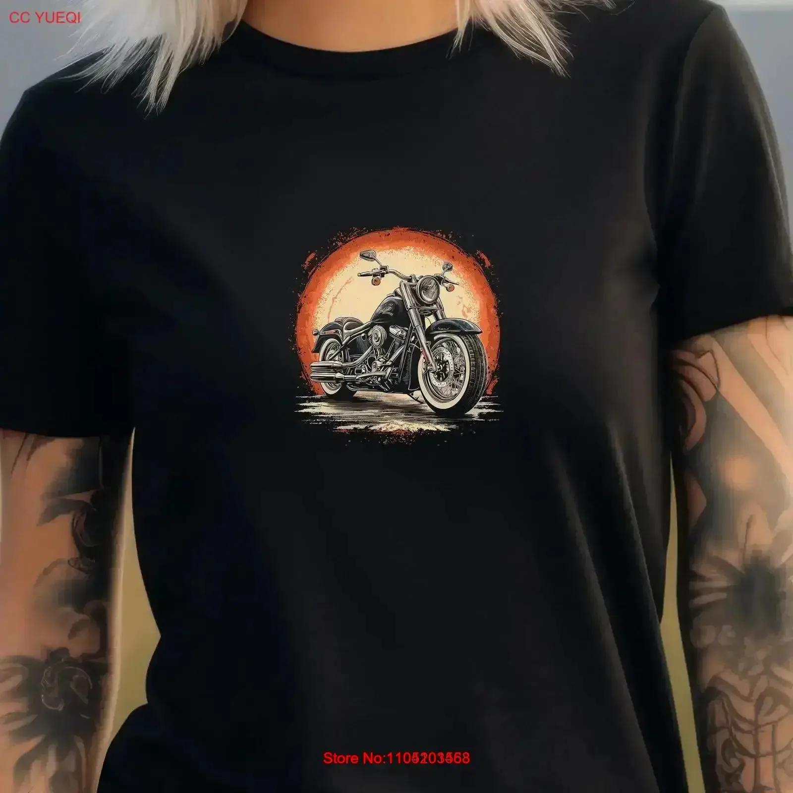Motorcycle T Shirt Cruiser Glow Biker Soft Cotton Lightweight Perfect for Riders Enthusiasts vintage Washed vintage Washed