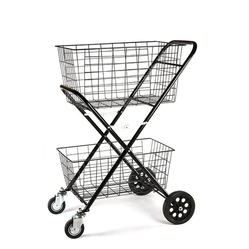 

Shopping picnic cart, camping tennis cart, golf outdoor barbecue basket laundry cart