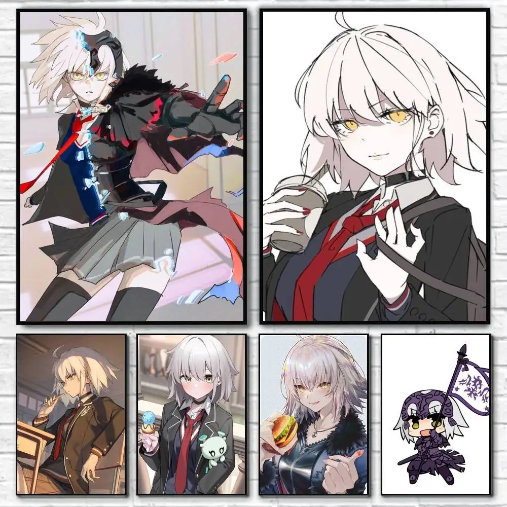 Jeanne d Arc Alter Fate  Anime Character Poster HD Print Wall Art Home Decor