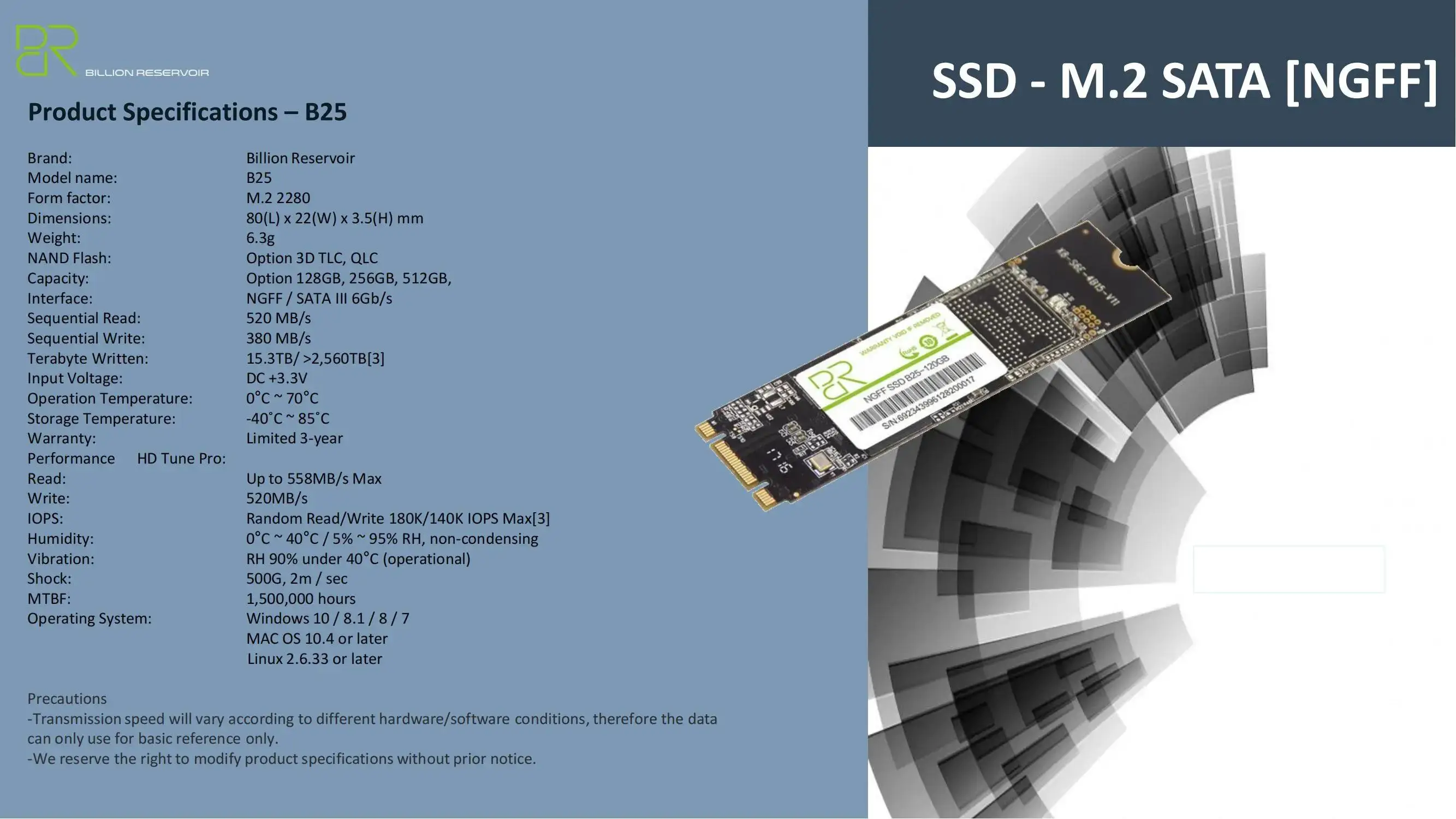 BR M2 NGFF SATA3 SSD, disco duro para ordenador portátil y de escritorio, 128GB, 256GB, 512GB, 1TB, 2TB, M.2 N, SATA 2280 HDD