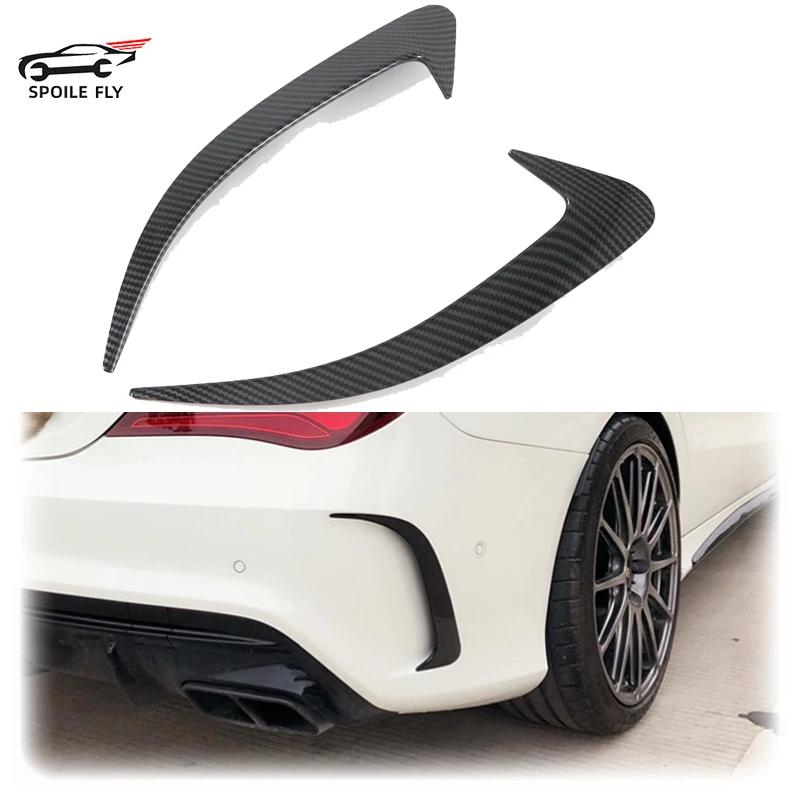 2013 To 2019 For Mercedes-Benz CLA 45 AMG C117 W117 250 200 260 ABS Rear Bumper Lip Spoiler Canards Splitter Air Vent Cover