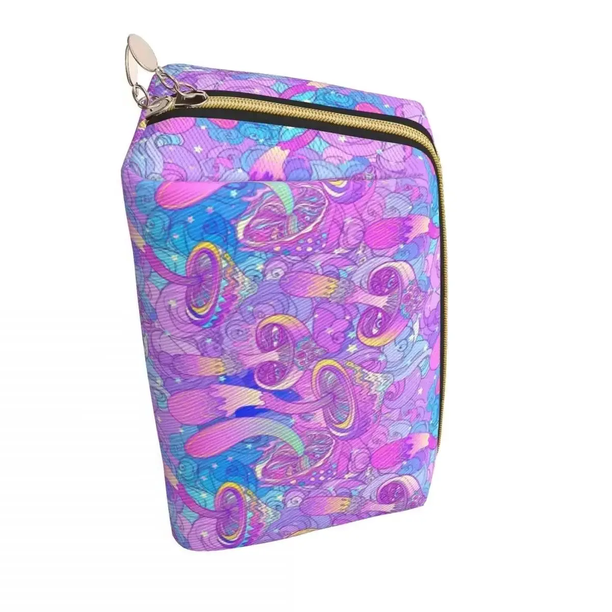 

Psychedelic Magic Mushrooms Print Makeup Bag Women Travel Cosmetic Organizer Kawaii Storage Toiletry Bags