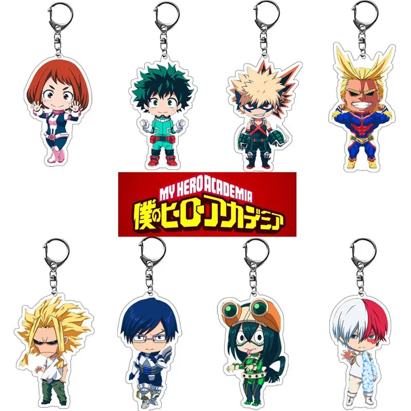 My Hero Academia midoriya izku keychain Yawa seriawa figure acrylic key ring jewelry bag charms pendant friends gifts arcane