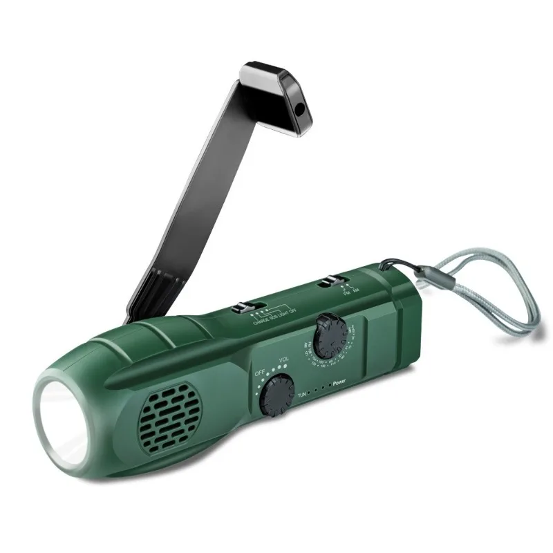 

RD629 Outdoor Hand Crank AM / FM Radio LED Flashlight 1200mAh Emergency Power Bank