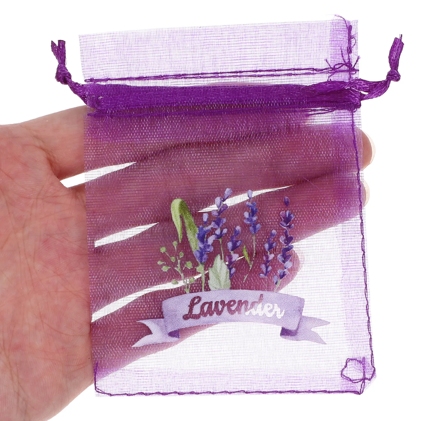20Pcs Small Mesh Sachet Bags Drawstring Closure Lavender Pouches Empty for Fragrance Storage Jewelry Crafts Wardrobe Closet