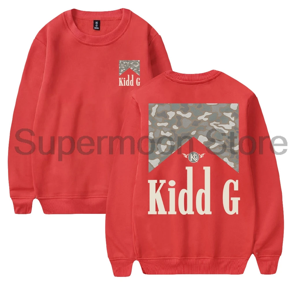 Kidd G Camo Smoke Merch 2025 جولة حول العالم Crewneck كم طويل ملابس الشارع الشهير النساء الرجال البلوز بلوزات #3