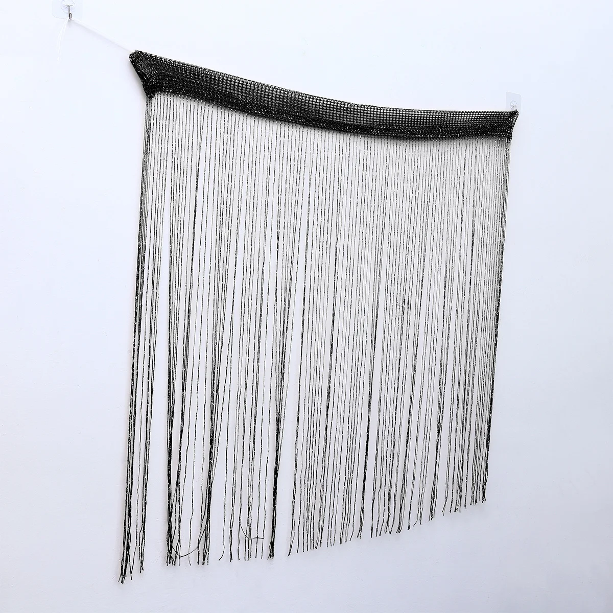 

1Pcs Tassel Door Curtain Black Plain String Window Curtain Partition Decorative Home Wedding Party Room Curtains