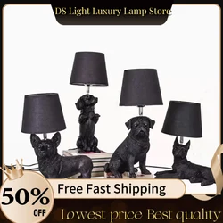 LED Resin Table Lamp Floor Lamp for Bedroom Bedside Children Art Deco Animal Puppy Dog Nightstand Nordic Table Light 220V