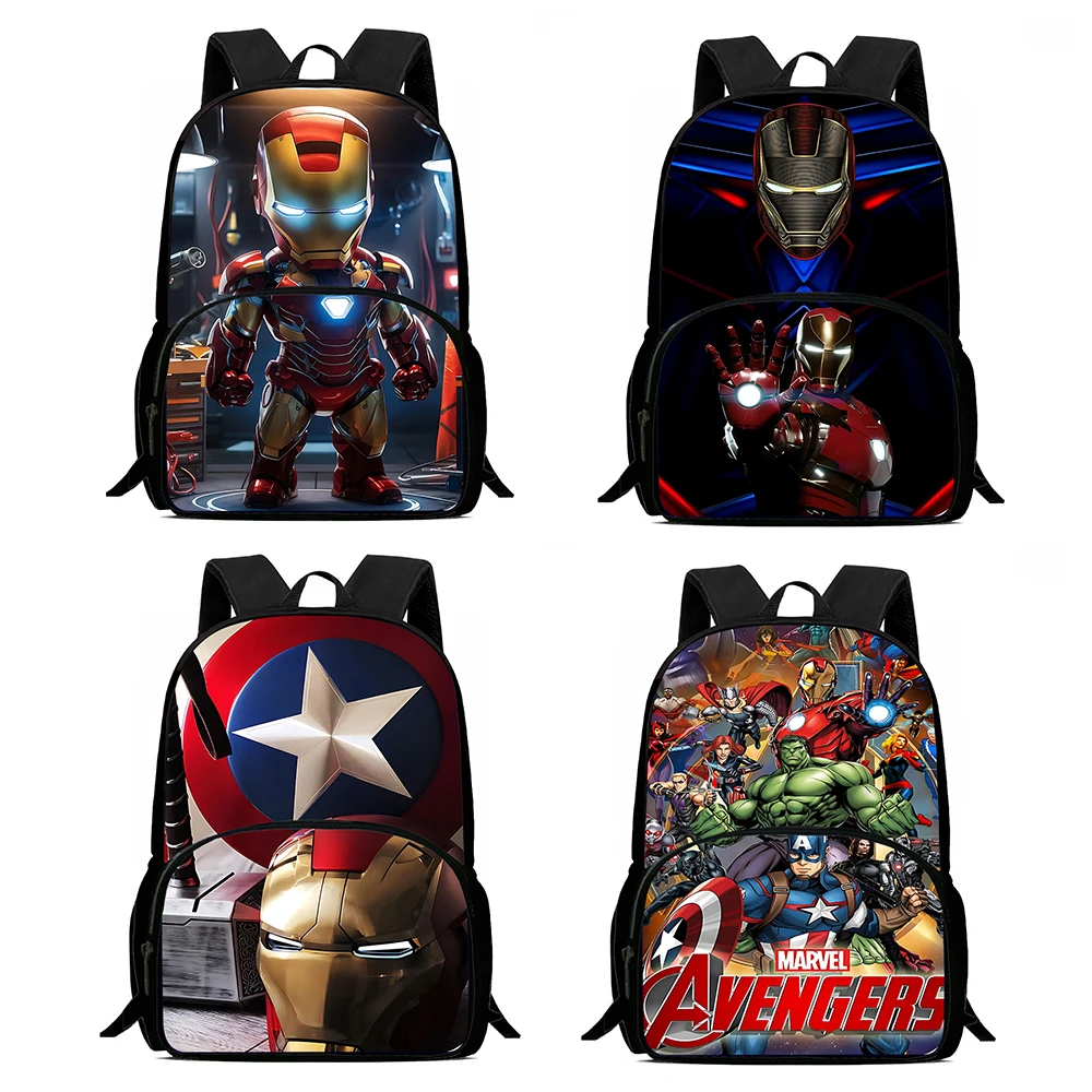 Superhero Irons Man Backpacks Boys and Girls Student Birthday Gift Child School Bags Large Capacity Camping Durable Rucksack