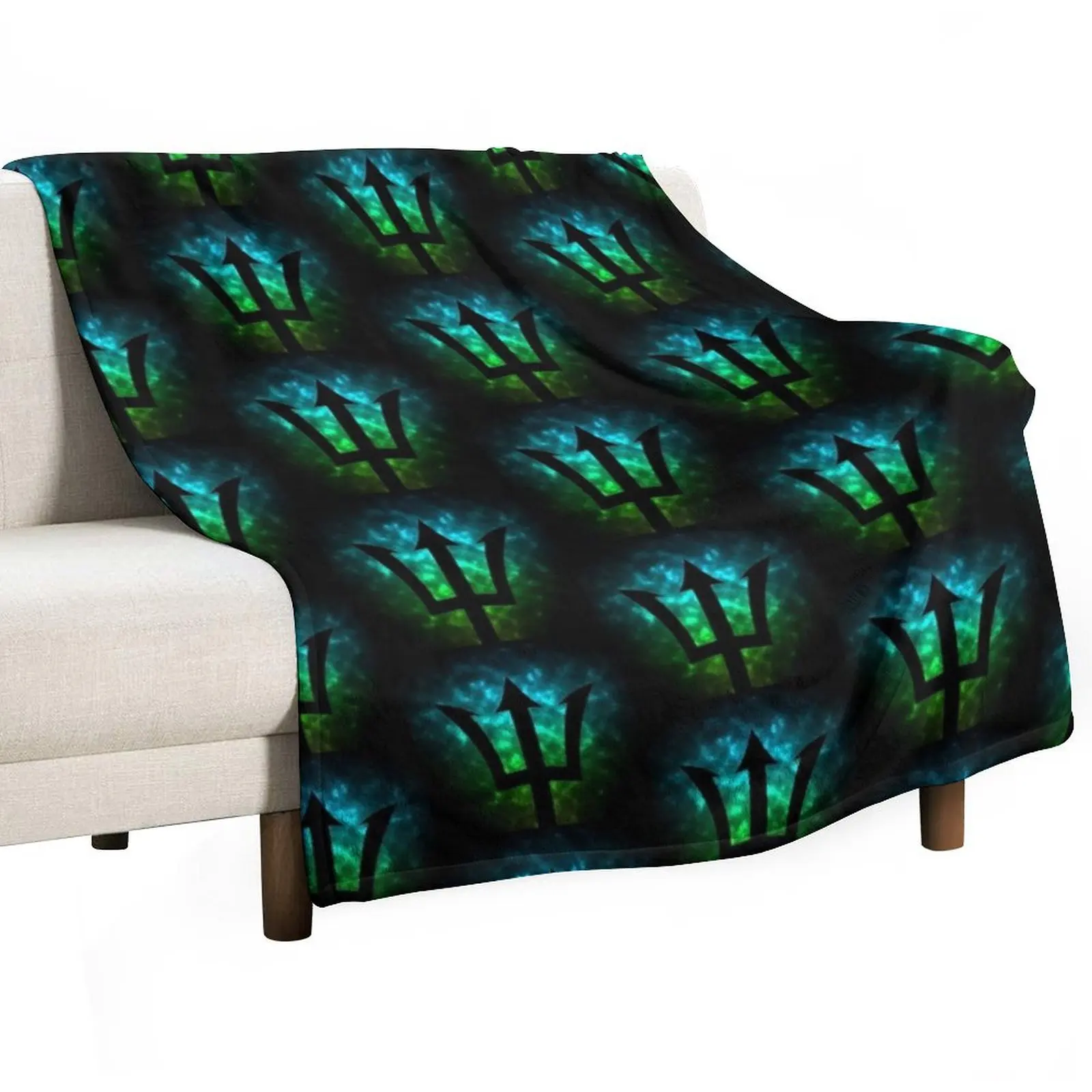 Trident / Poseidon / Percy Jackson Throw Blanket warm for winter Single blankets ands Blankets