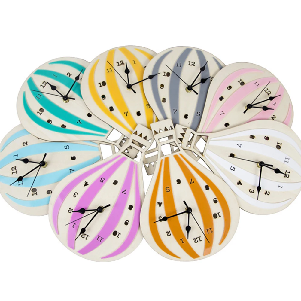 

Hot Air Balloon Clock Wall Decorative Room Decoration for Home Magnetic Silent