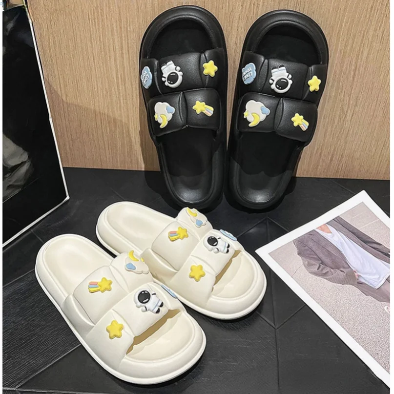 Home Slipper Cloud Woman Cute Summer Sandal Flip Flops Beach Non Slip Soft Sole Flat House Shoes Ladies Cartoon Female Slide