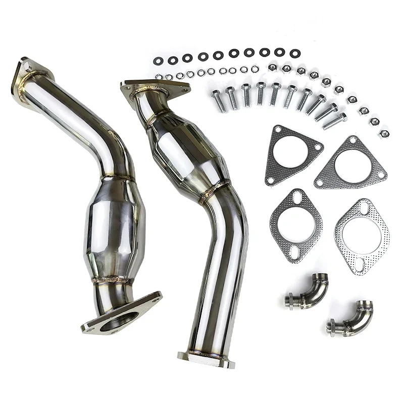 High Performance quality hot sellin Exhaust Downpipe Test Pipe with resonated Straight For Nissan 370z Infiniti G37