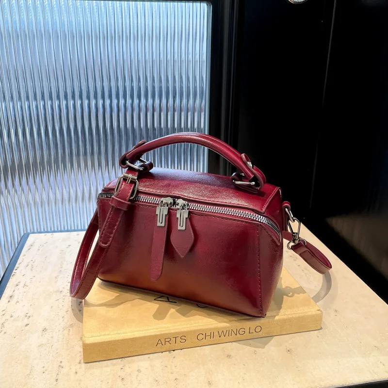 

2025 Spring Pillow Bag, Fashion Top Handle Purse for Women Dual Zipper Shoulder Tote, Chic Crossbody Bag, Luxe Day-to-Night Bag​