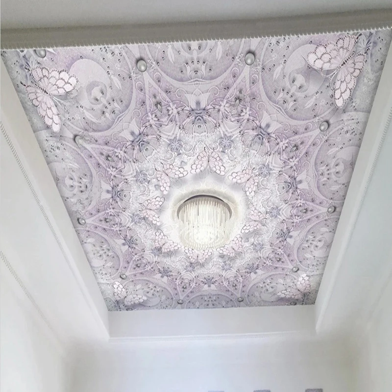 Custom 3D Butterfly Wallpaper European-Style Ceiling Mural Home Decor Wall Art Background Painting For Living Room Bedroom