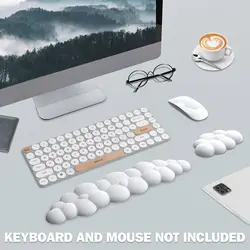 Cloud Wrist Rest Keyboard Upgraded Resilient Memory Foam Ergonomic Palm Rest Wrist Mouse Pad Wrist Support for Laptop