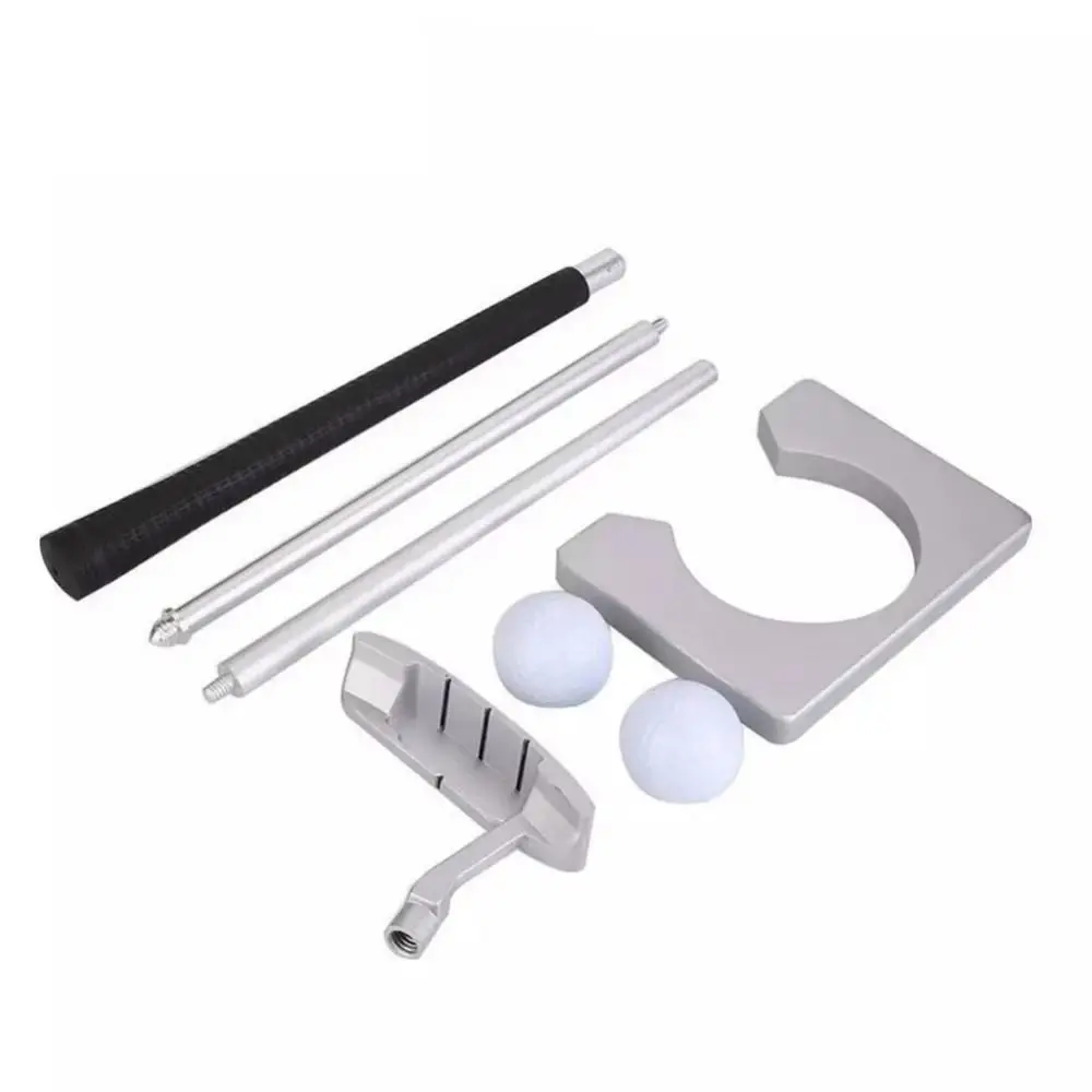 Aluminum Golf Putter Set Lightweight Non-Slip Grip Portable Golf Trainer Three Section Design Single/Double Sided Head