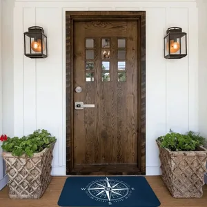 Nautische gedruckte Türmatte, kleiner Teppich, Nicht -Slip, Wasserabsorption, Anker, Ruder, Badezimmer, Küche, Heimdekoration 11 Hauptverkäufe Nautische Teppiche - №4