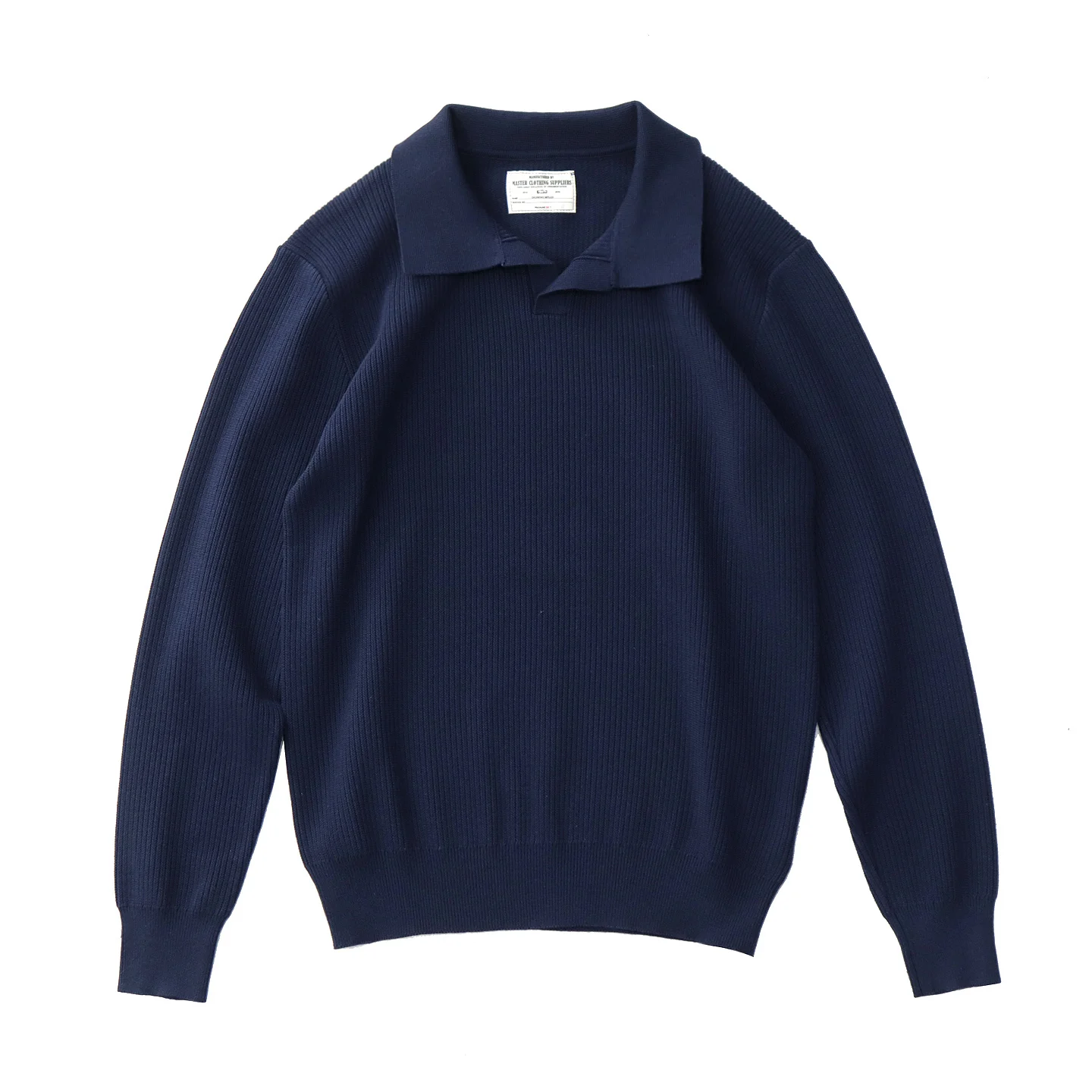 سترة ثقيلة بياقة النورس من القطن الخالص سميكة سترة طية صدر السترة الأمريكية الرجعية سترة بولو للرجال نمط جديد للخريف والشتاء