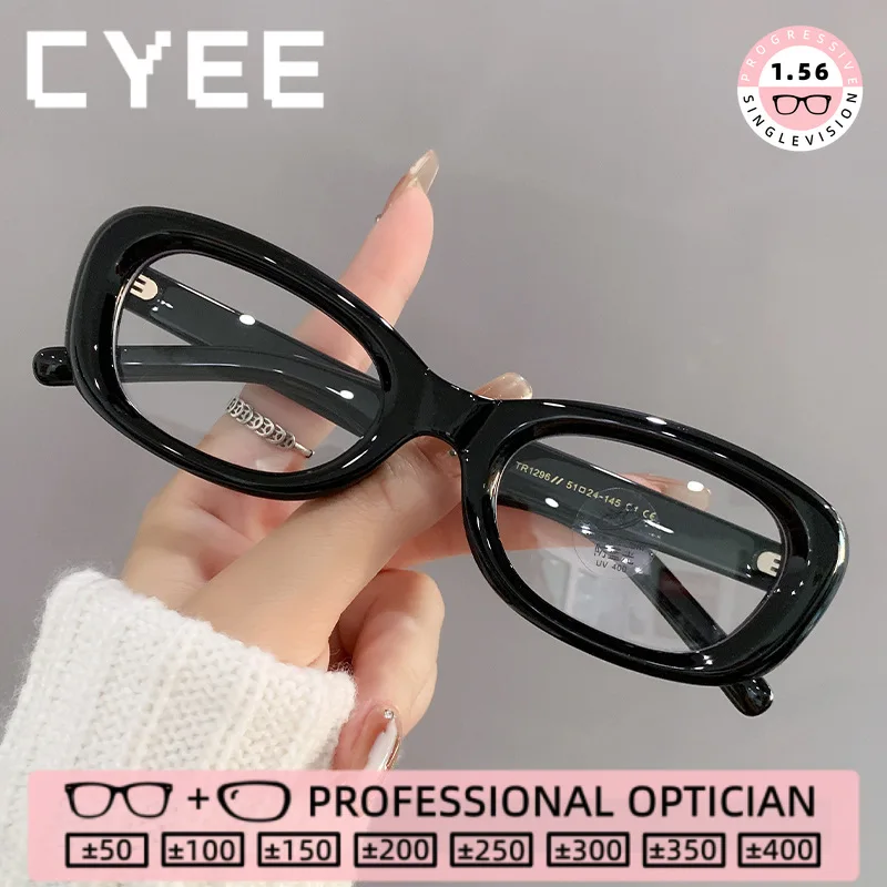 

CYEE Vintage Oval Reading Glasses Blue Light Blocking High Quality Eyewear Customization Myopia Prescription Optical Eyegiasses