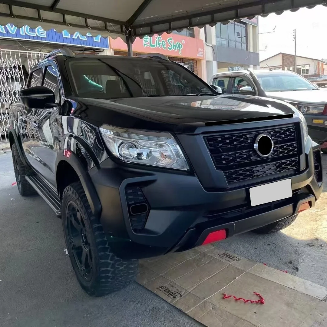 New Modified Front Facelift Bumper Kit Navara NP300 2016-2019 With Fog Lamp Fender Flare PartsFull Car Body Kit Car Parts