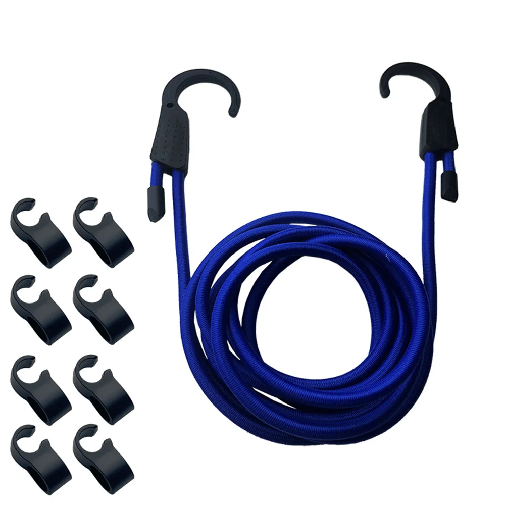 Adjustable 1.5M Bungee Cord Stretch Car Clothesline with Wide Opening Hooks for Cars Motorcycle Bikes Bag Travel Auto Accessorie