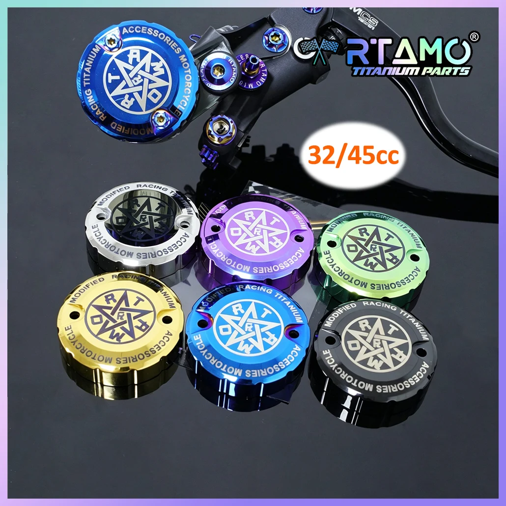 RTAMO Titanium Oil Tank Cover Big Brake Fluid Cap and Clamp Fixing Bolt with Nuts for Brembo 45cc  Galespeed 32cc RE VRC