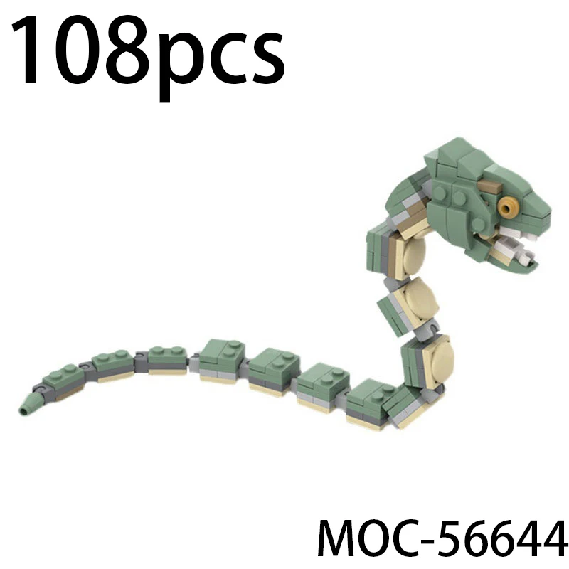 Décennie s de construction de figurines d\'animaux médiévaux pour enfants, mini modèle de briques, jouets de films magiques, dragon, wapiti,