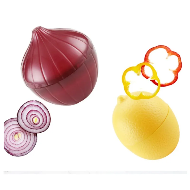 1pc Sommer Obst Schärfer Kreative Küche Kühlschrank Gemüse Behälter Zwiebel Avocado Tomaten Zitrone Frische Lagerung Box