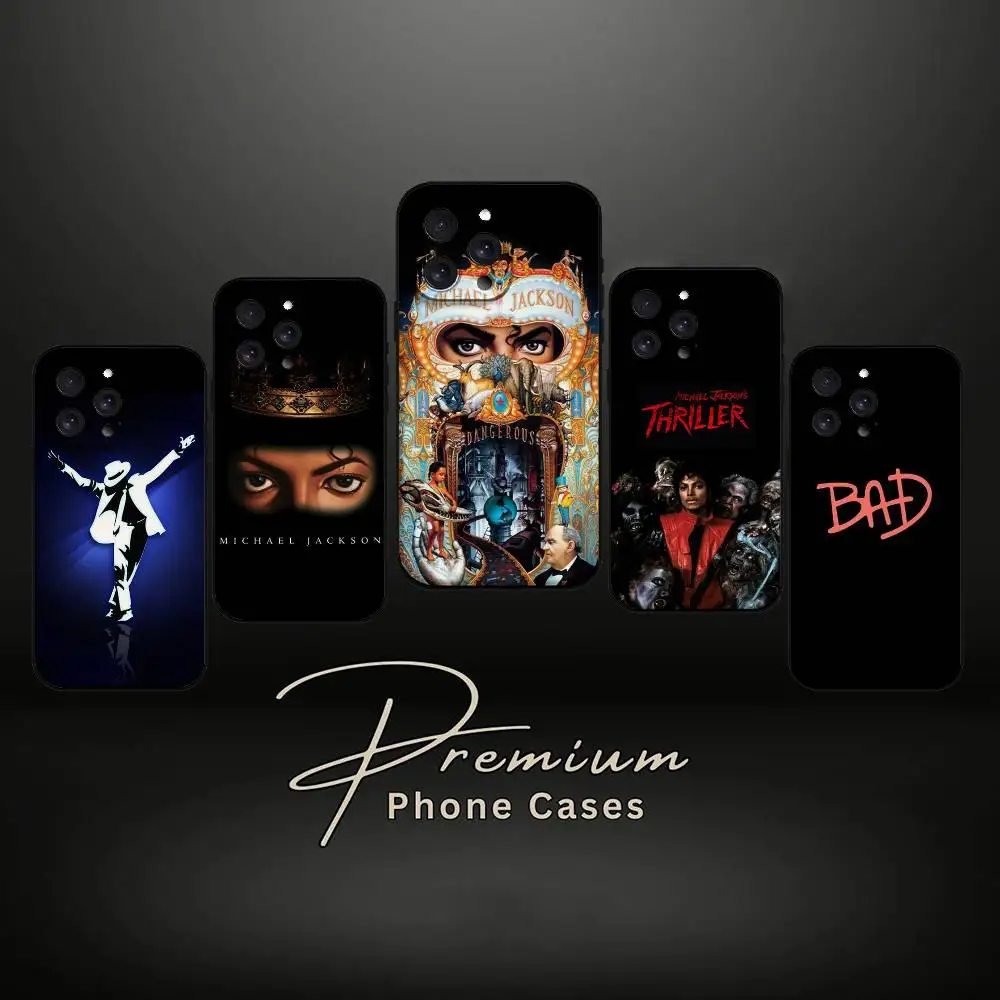 Capa de Celular do Cantor Americano Michael Jackson para iPhone 17 16 15 14 13 12 11 PRO MAX PLUS Mini, Capa de TPU Macia e Confortável ao Toque
