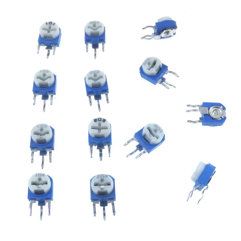 10PCS Vertical potentiometer adjustable resistor RM063-104/04/504/105 1K/5K/10K/200K/500K/1M ohm