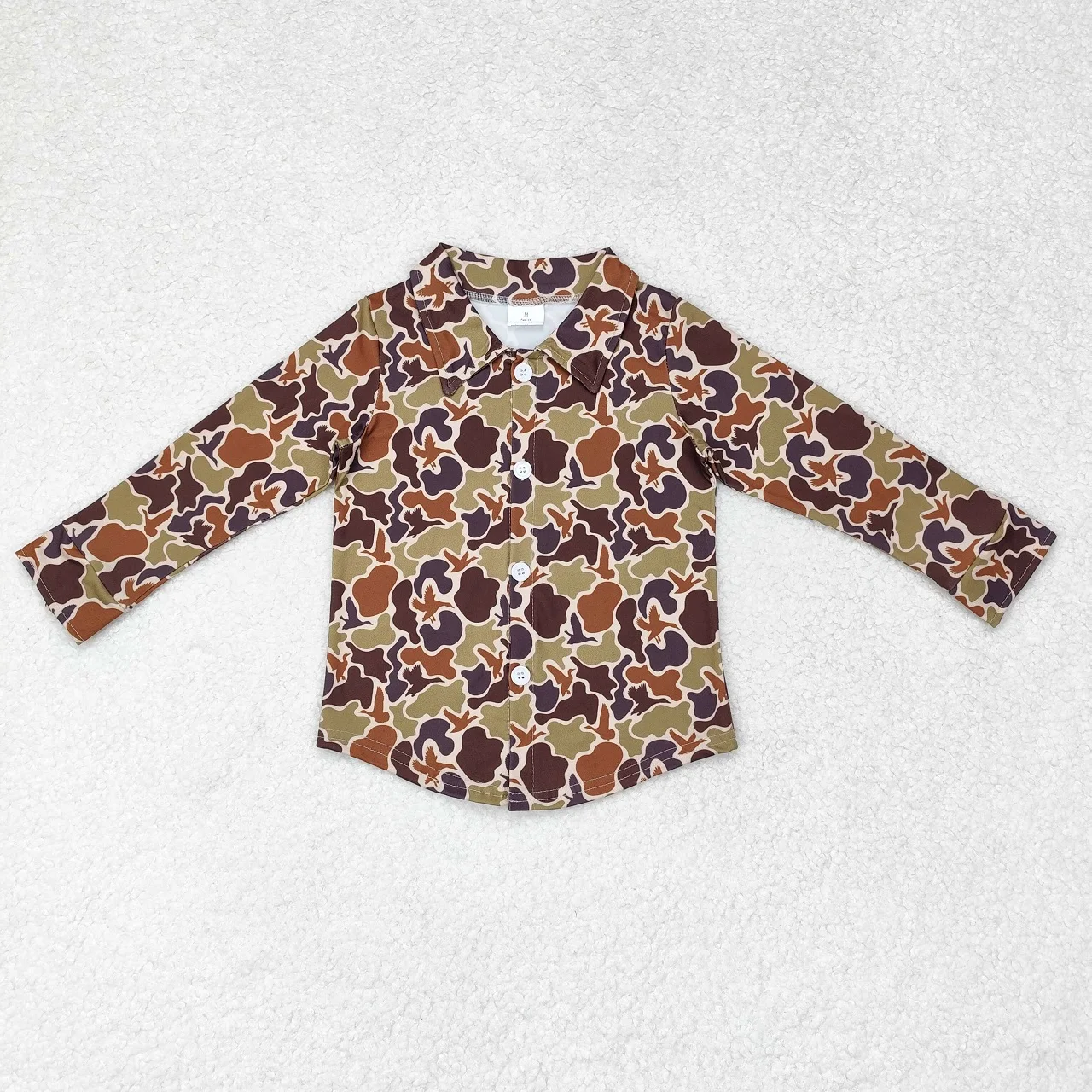 

Wholesale Baby Boy Long Sleeves Camo Buttons T-shirts Tee Children Kids Shirt Toddler Spring Fall One Piece Clothing