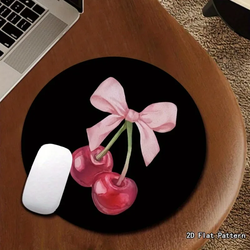 Kersenboogpatroon Ronde muismat Antislip rubberen basis Draagbare bureauleggers Computer Notebook PC-accessoires