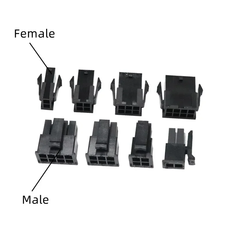 10Set Molex 3.0mm Plug-in Male Female Housing Terminals Connector   2*1/2/3/4/5/6/7/8/9/10/11/12P MX3.0mm Double Row Connector