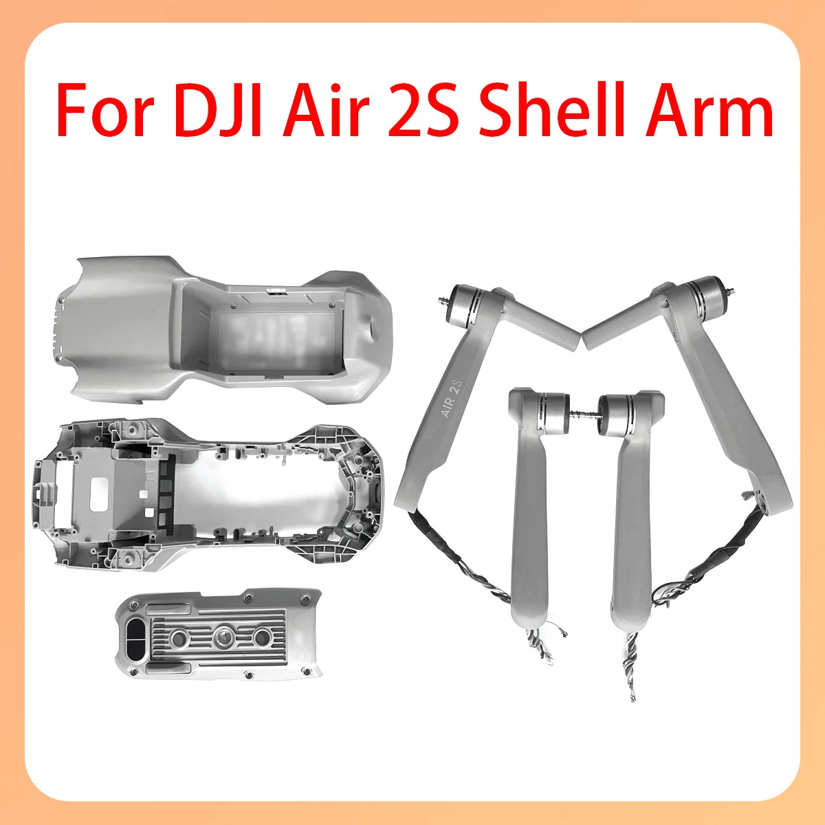 

Original Mavic Air2s upper shell, middle frame, bottom shell, front, rear, left, and right arm motors are suitable for DJI Air2s